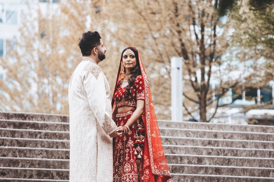 Downtown van wedding