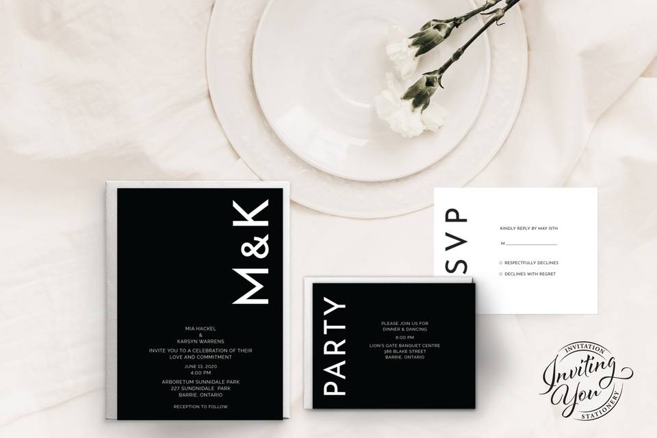 Modern invitations