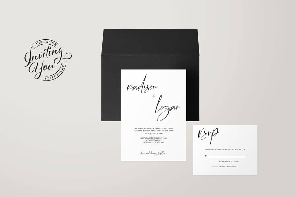 Minimalist invitations