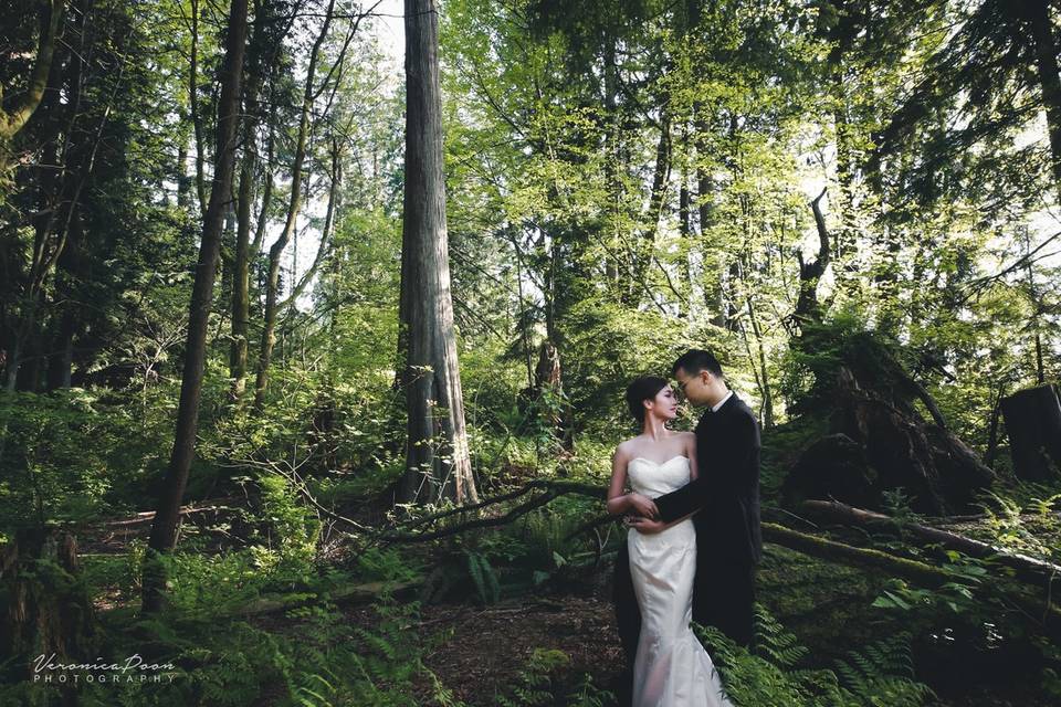 Forest wedding photo