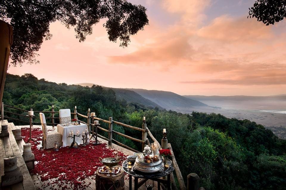 Private dining in Ngorongoro