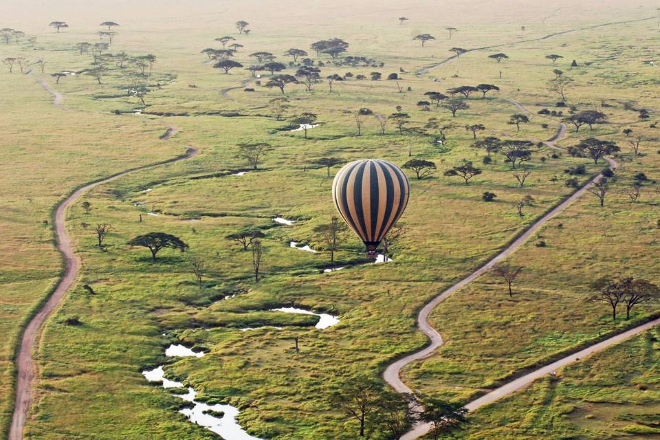 A balloon safari in Serengeti