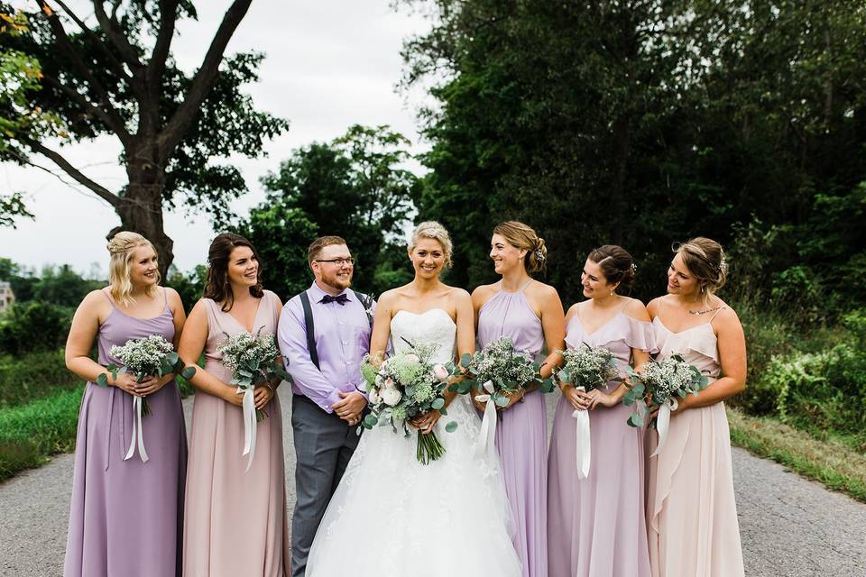 Bridal party bouquets