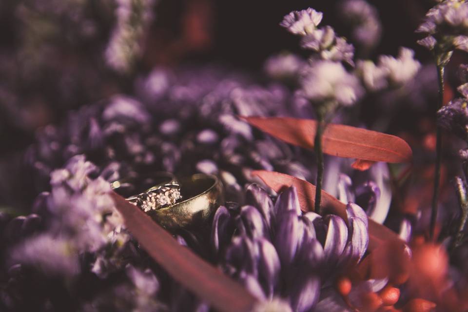 Wedding ring, flowers, details
