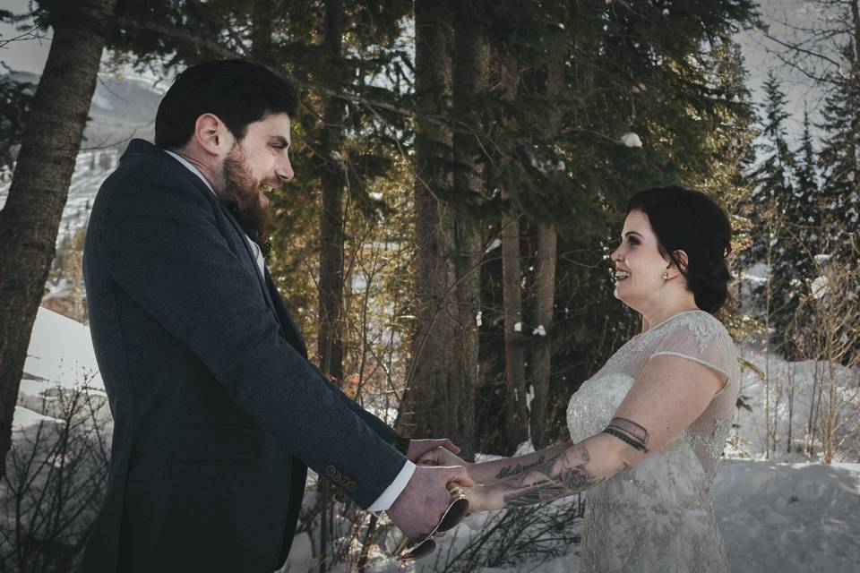 Winter wedding, BC