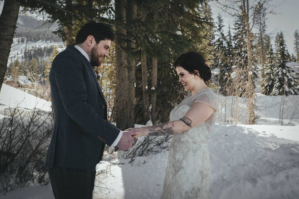 Winter wedding, BC