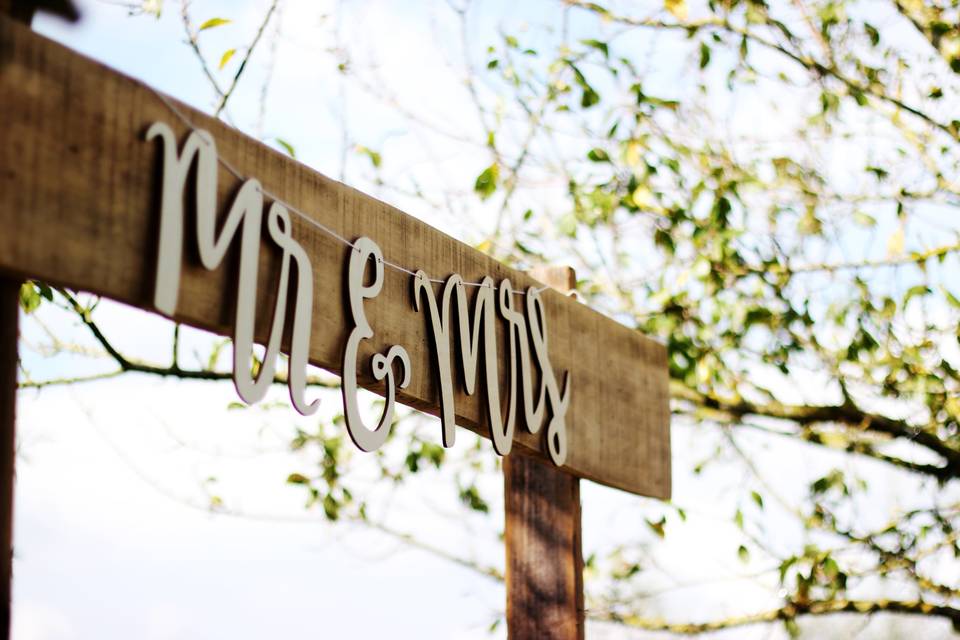 Wedding sign