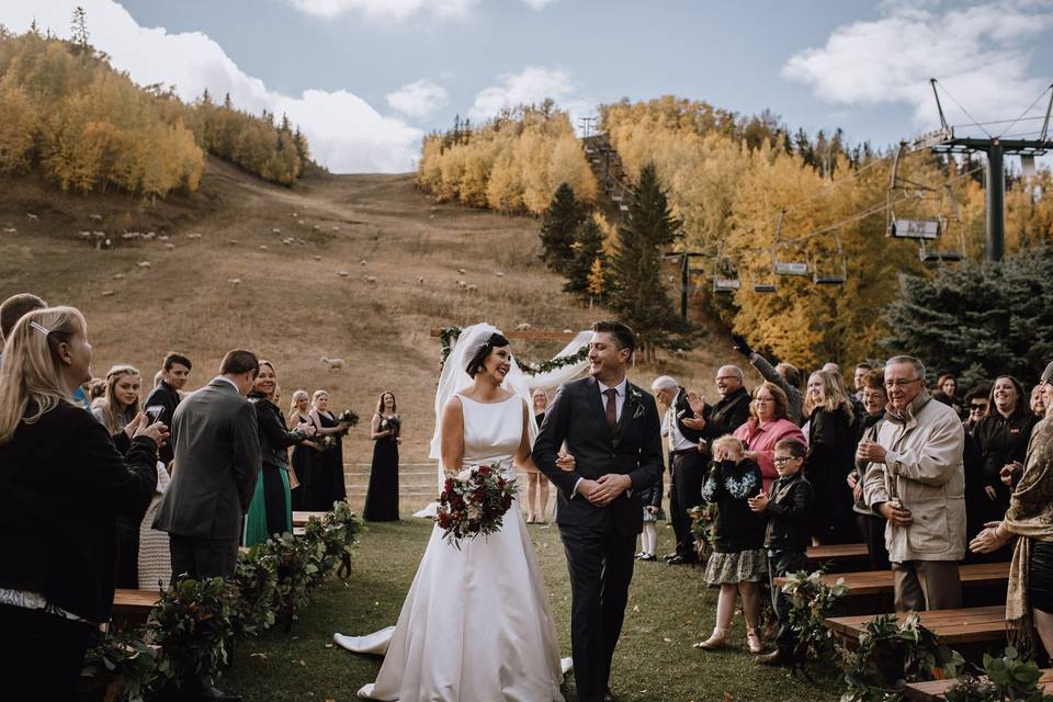 Outdoor Ceremony Facing Ski Hi