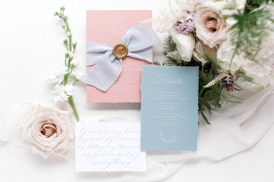 Wedding day stationery