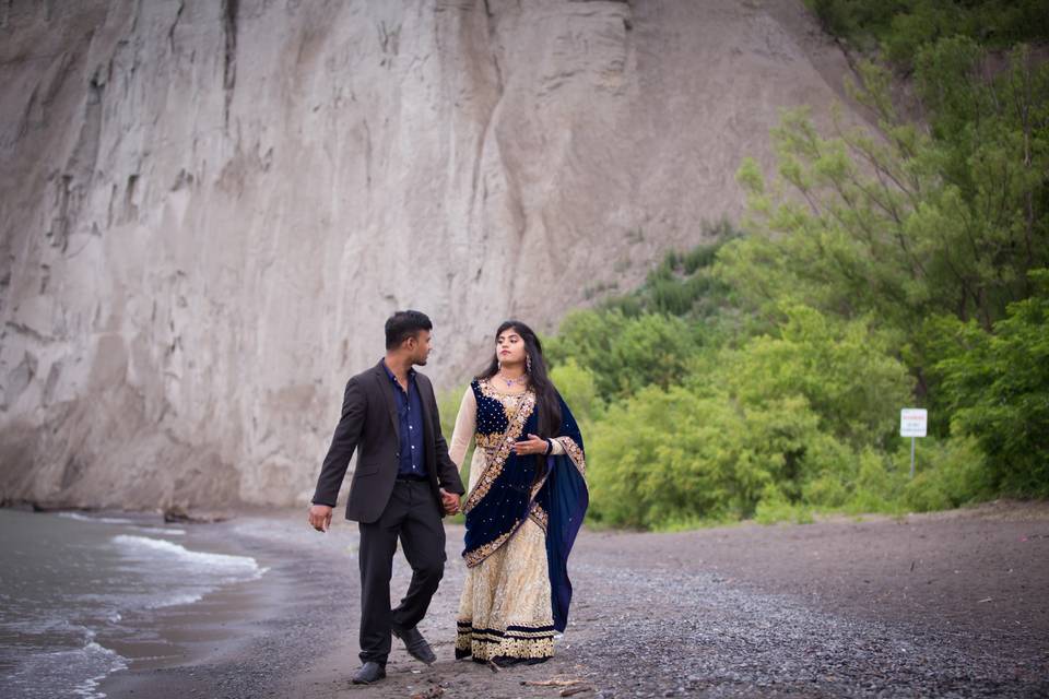 Couple on the shore