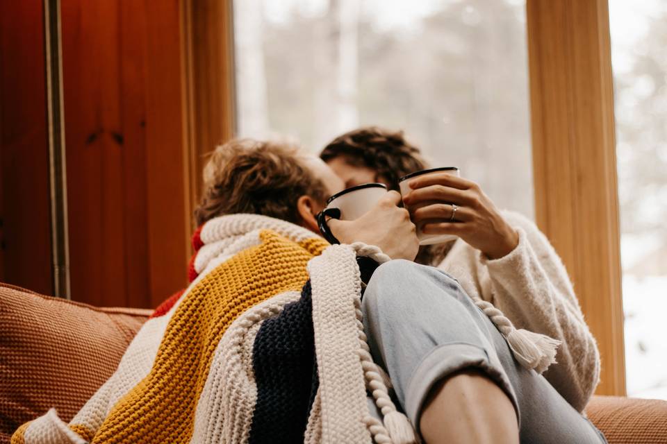 Muskoka winter engagement