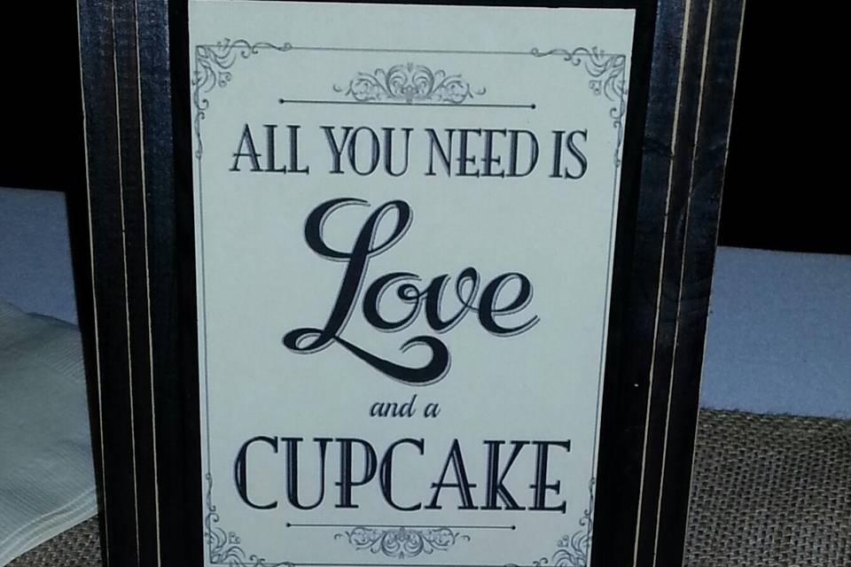 Cupcake sign