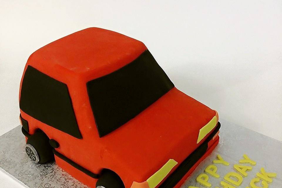 Carved Honda Civic cake