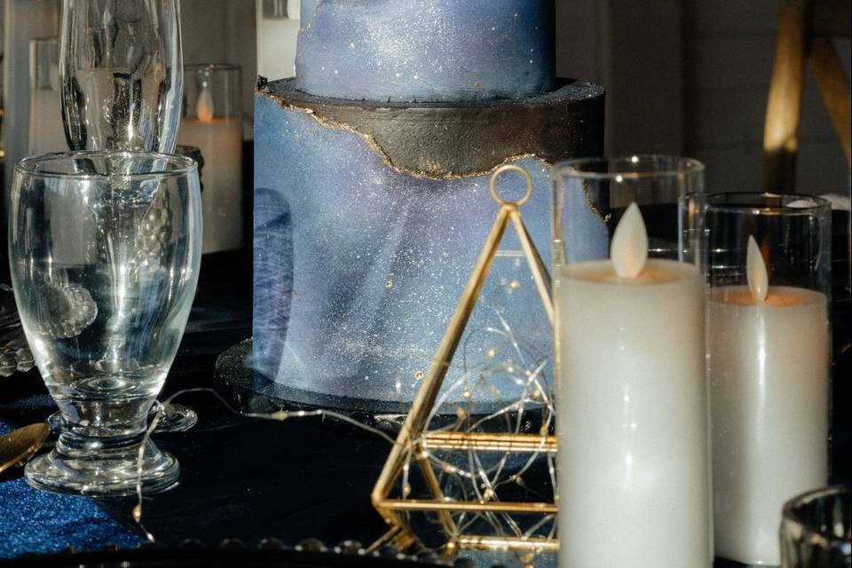 Celestial wedding cake