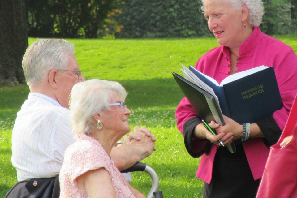 Rev. Mary McCandless ~ Four Seasons Celebrations, Wedding Officiant