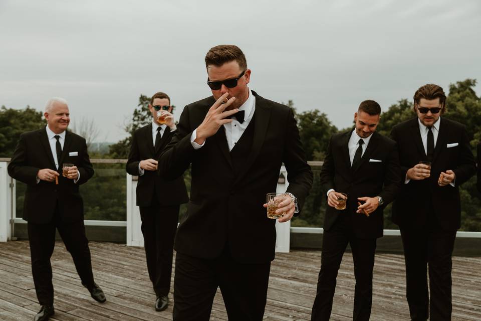 Groom and groomsmen