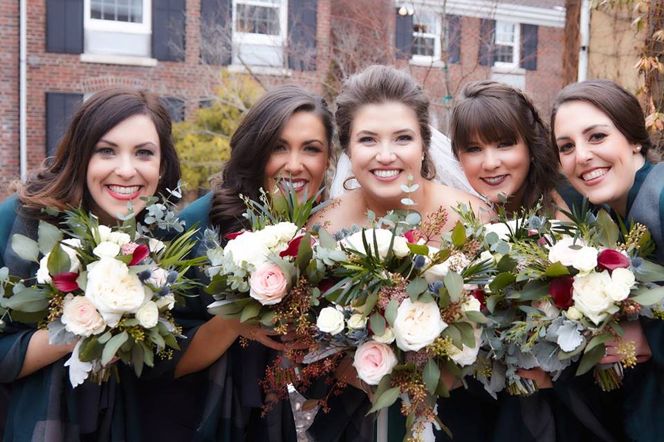 Bridal party pillar and post