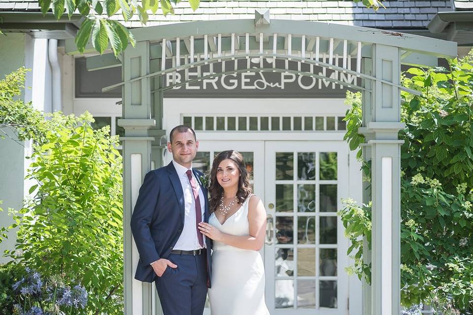 Bride and groom summer