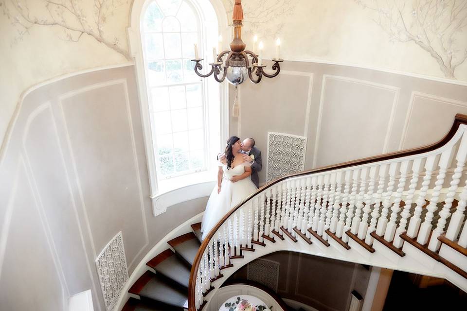 Grand staircase couple