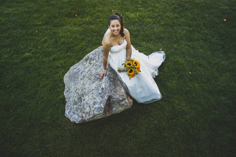 Bride gown golf course