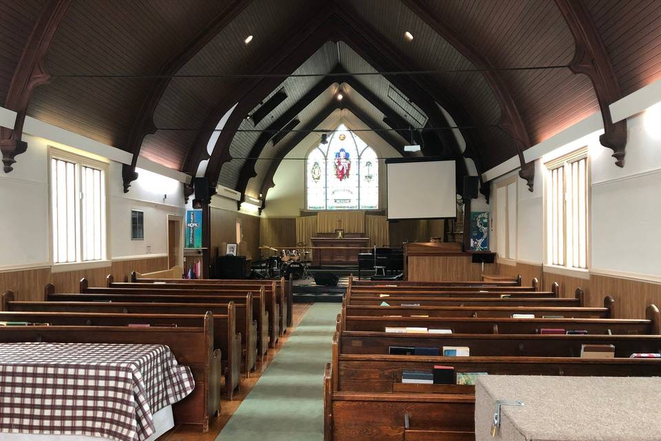 Sanctuary from the back
