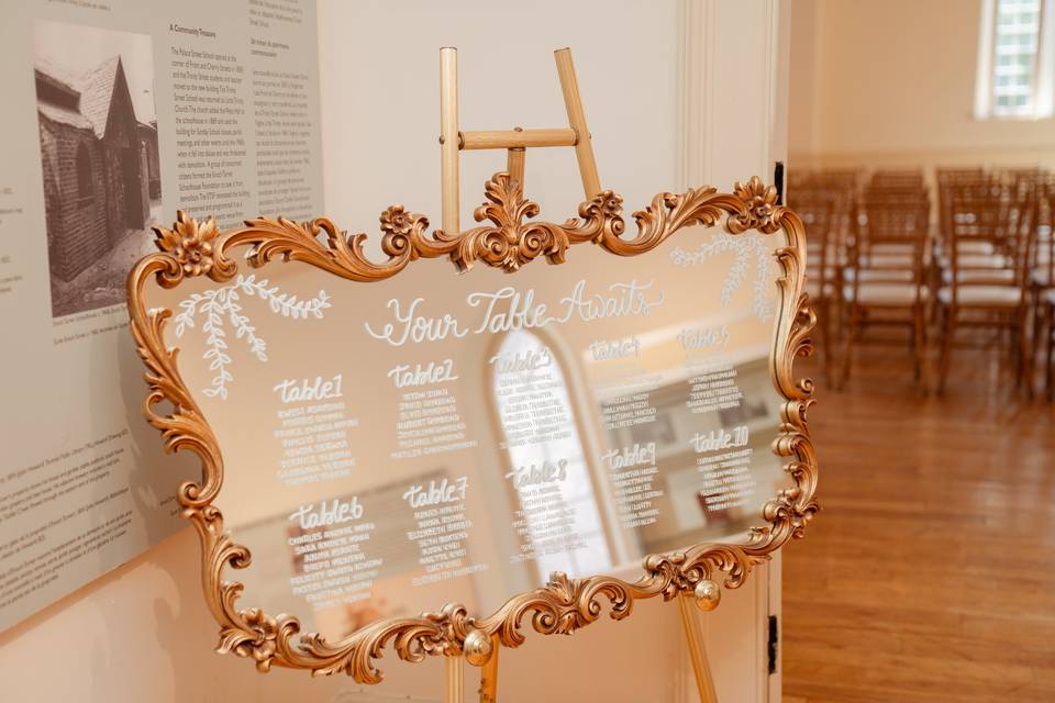 Mirror with Calligraphy