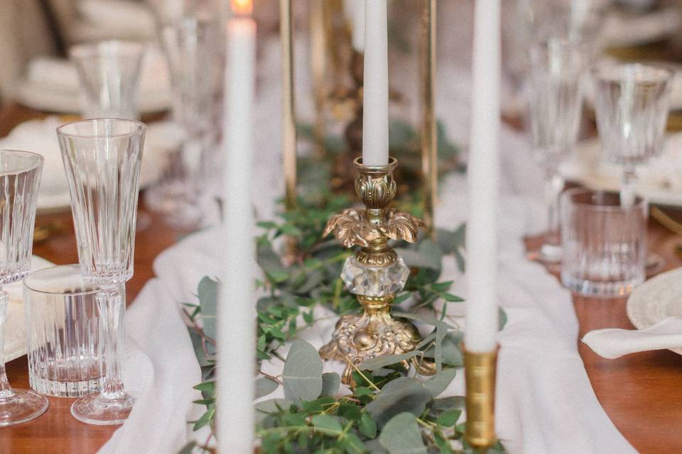 Brass candle sticks