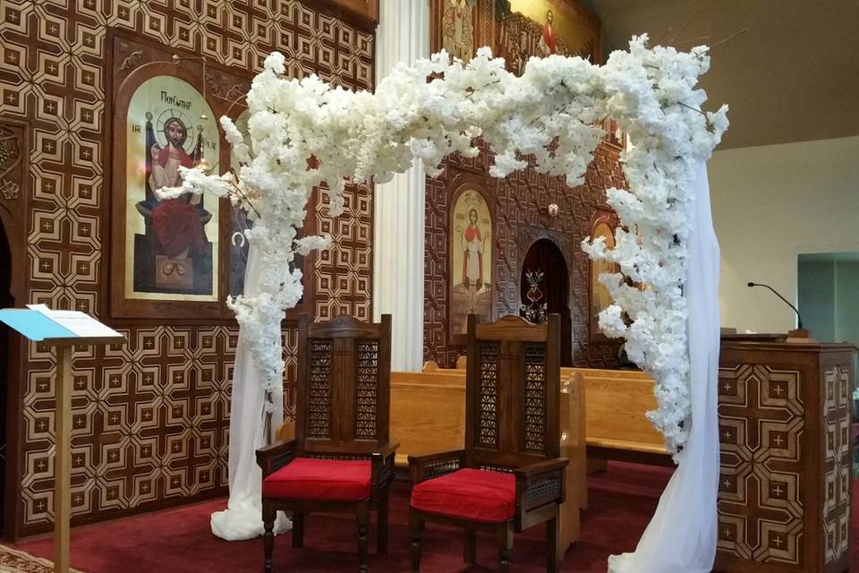 White Cherry Blossom arch