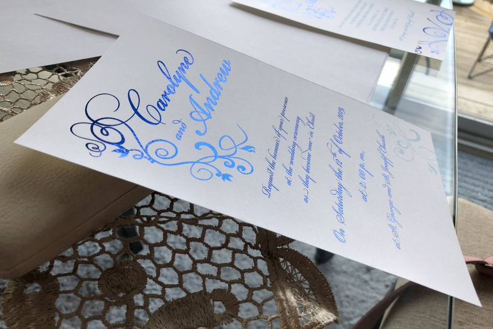 Foiling invitation