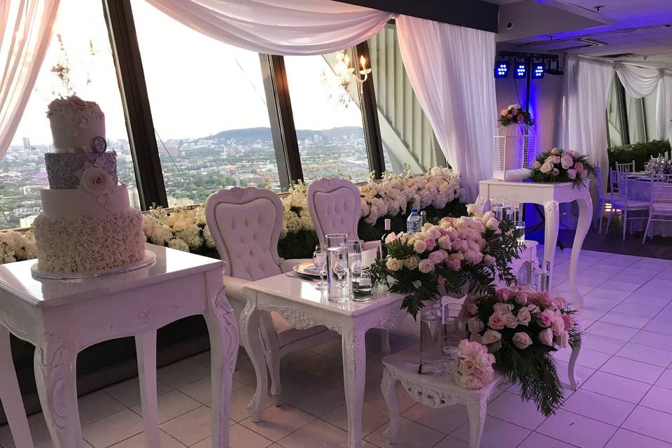 Elegantly styled reception