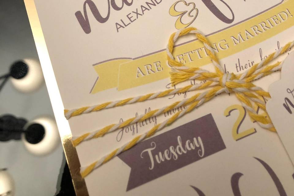 Custom wedding invitations