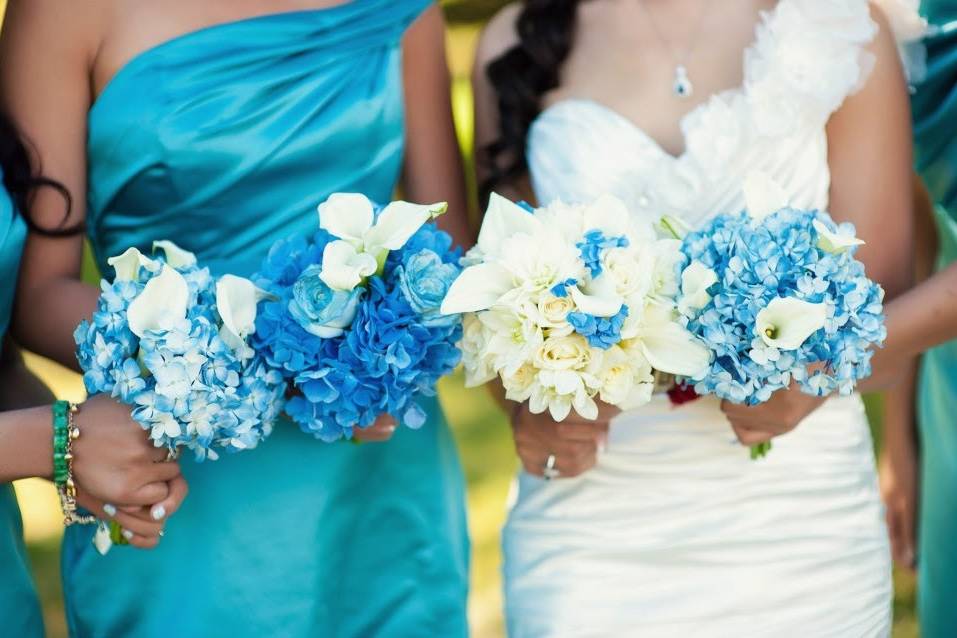 Blue Bridal Bouquets