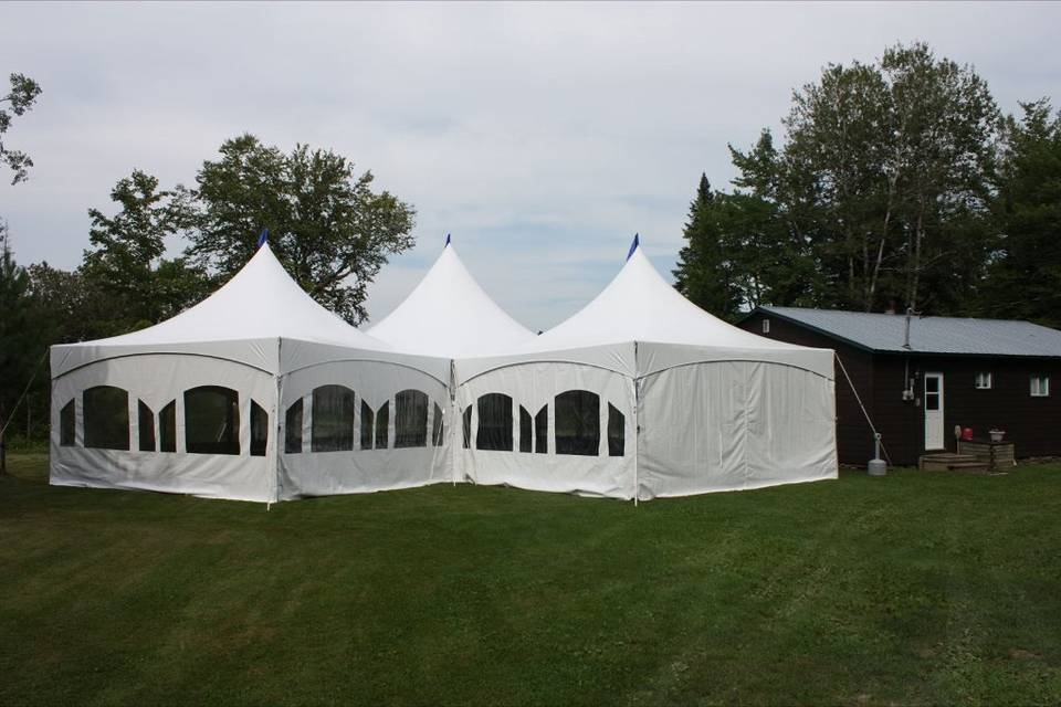 White tents