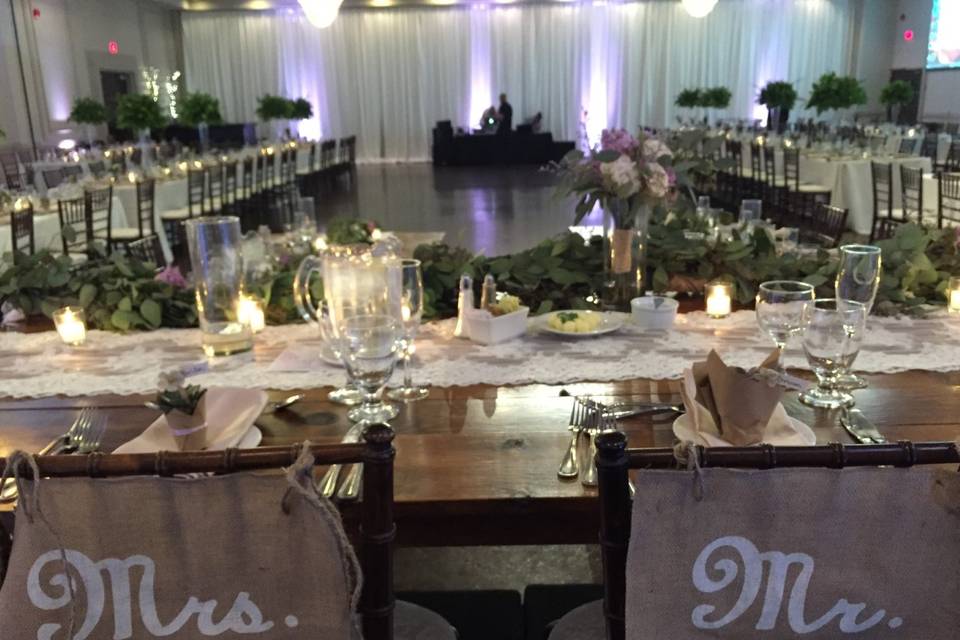 Head table view