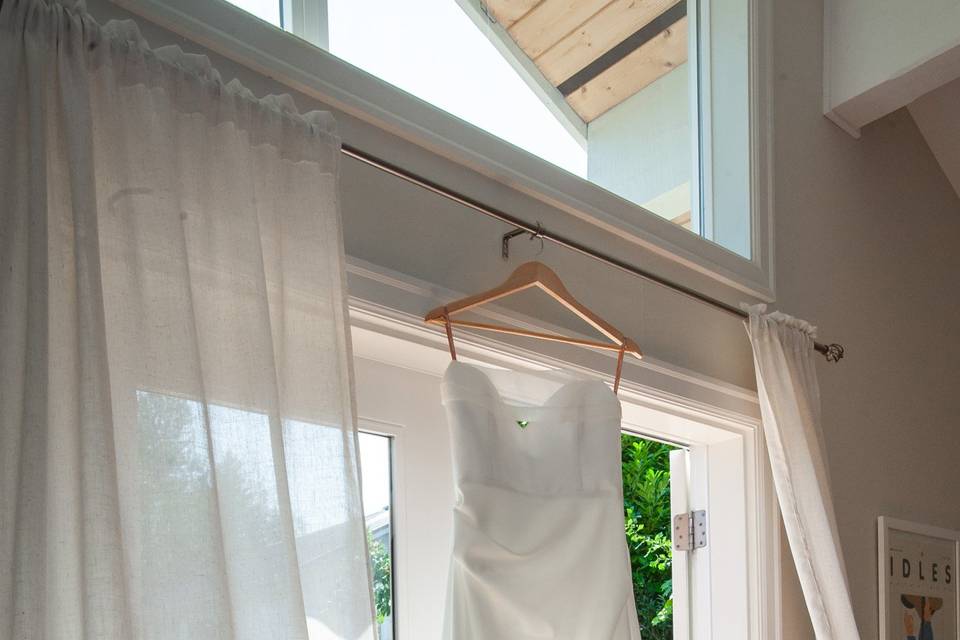 Hilary's wedding dress