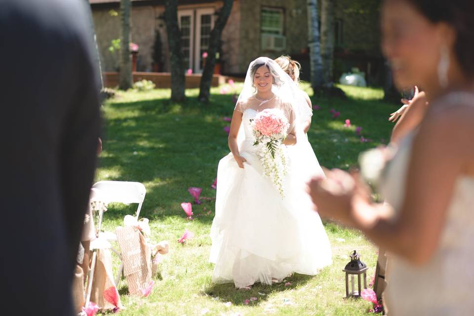 The arrival of the bride