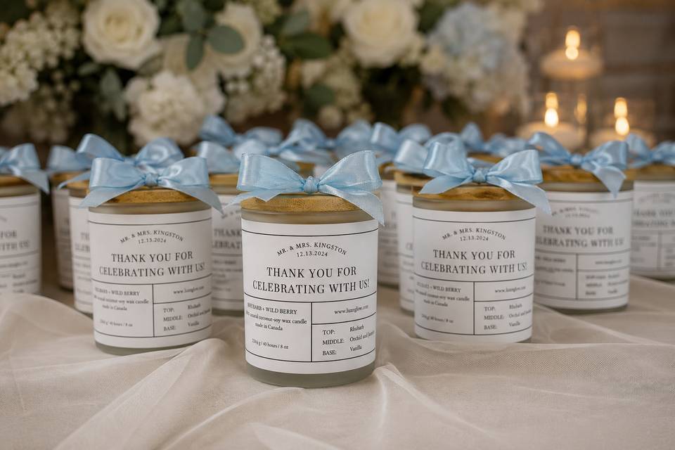 8oz Wedding Customized Candles