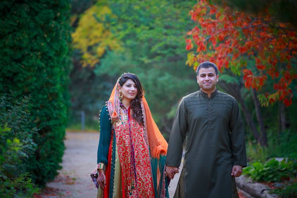 Indian wedding - holding hands