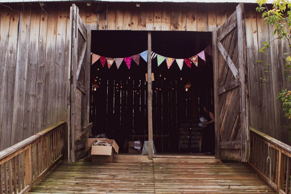 Rustic wedding barn venue.