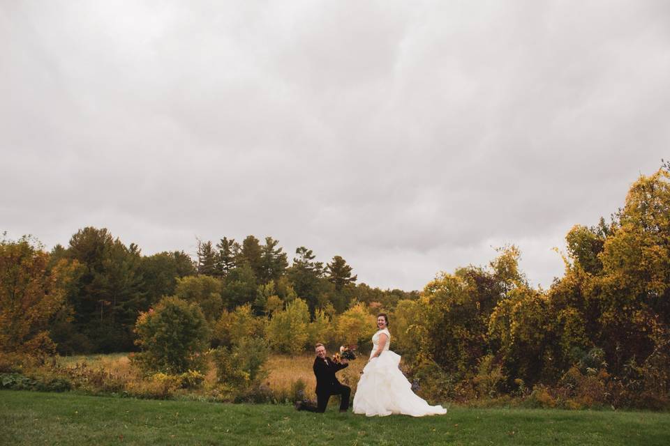 Fall wedding Canadian Shield.