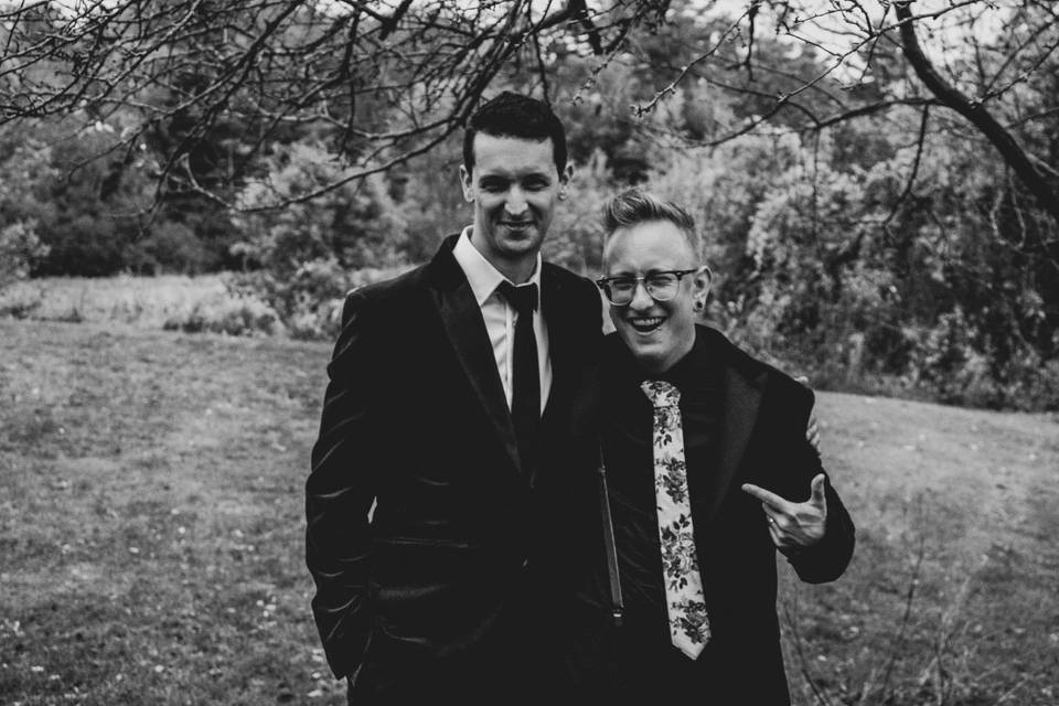 Groom and best man.