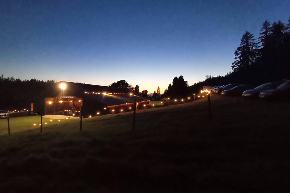 Sunset and barn