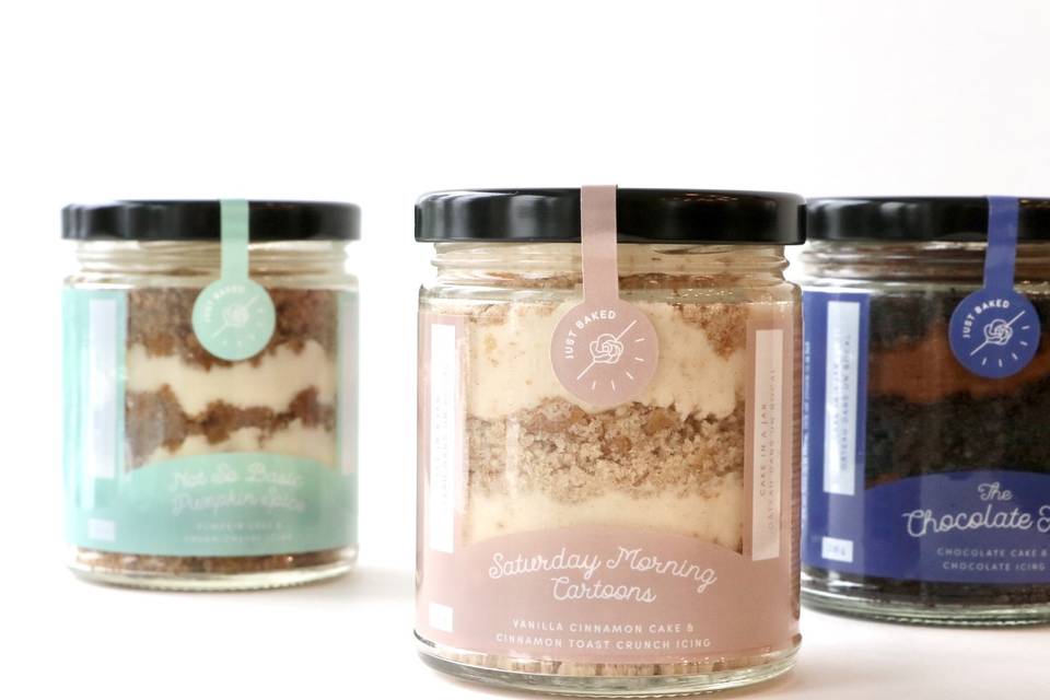 Delicious cake jars