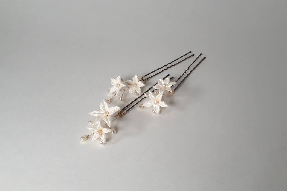 Celeste bridal hairpins