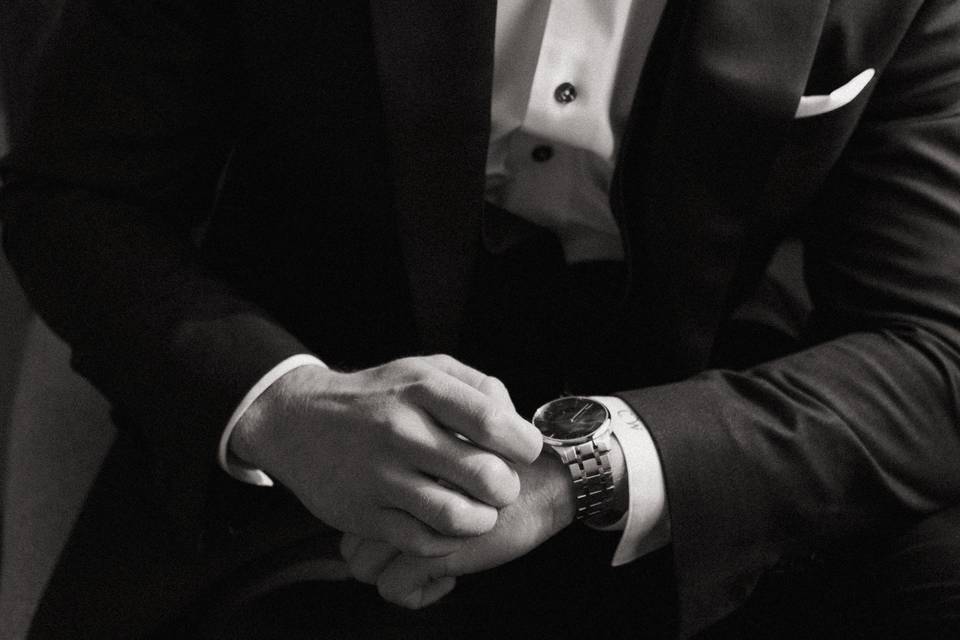 Groom Getting Ready