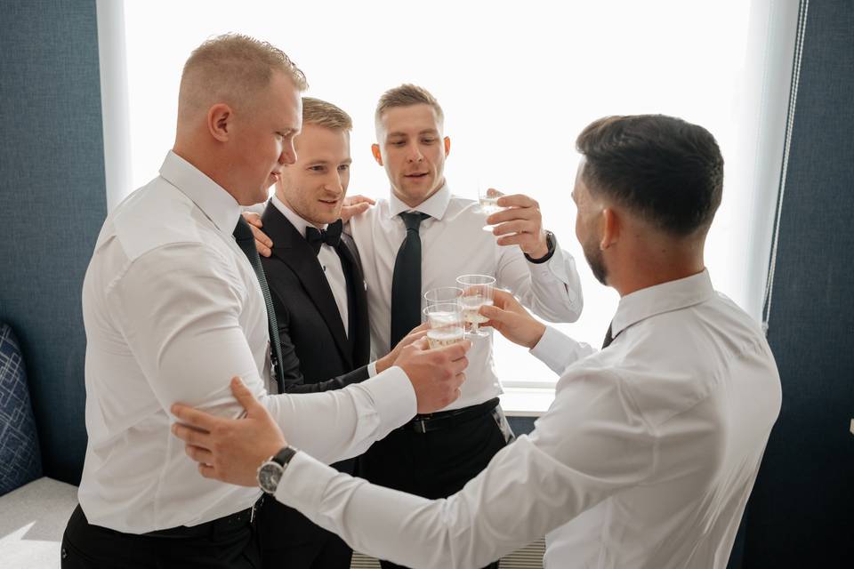 Groom Getting Ready