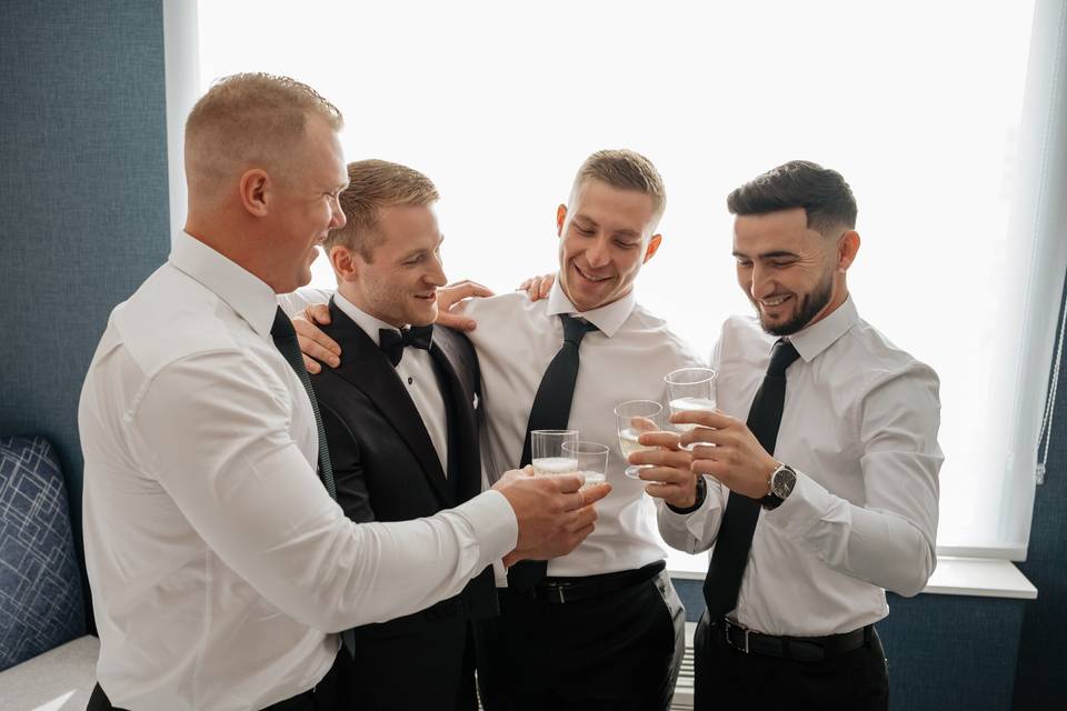 Groom Getting Ready