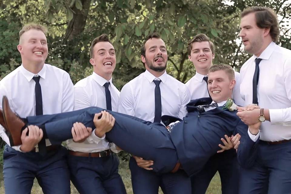 Groom and his groomsmen