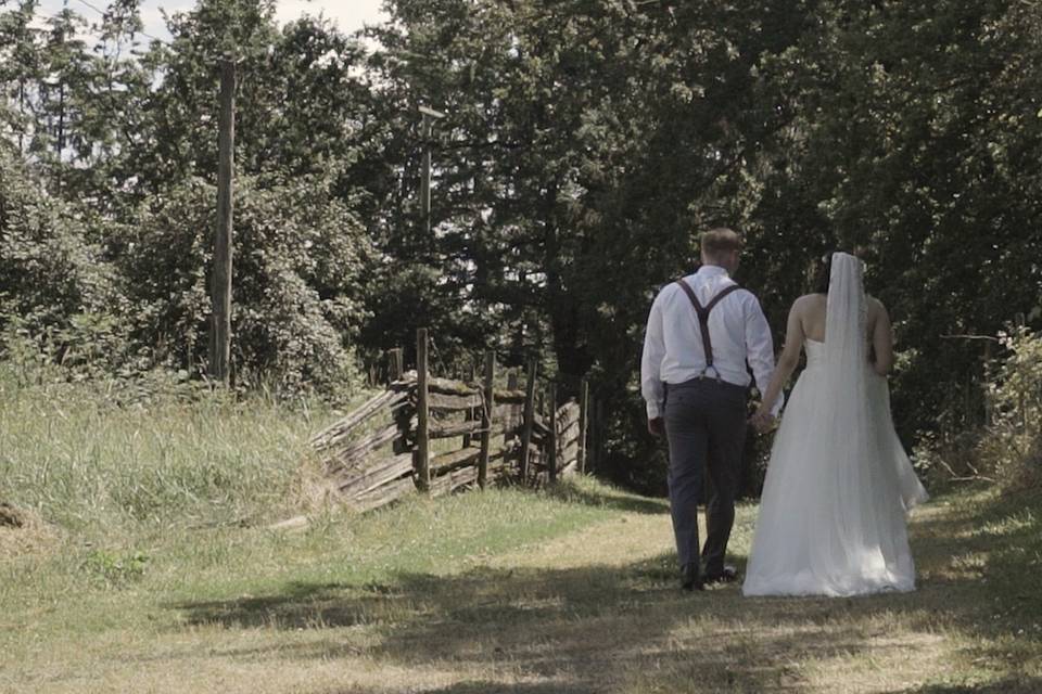 Bride and groom together