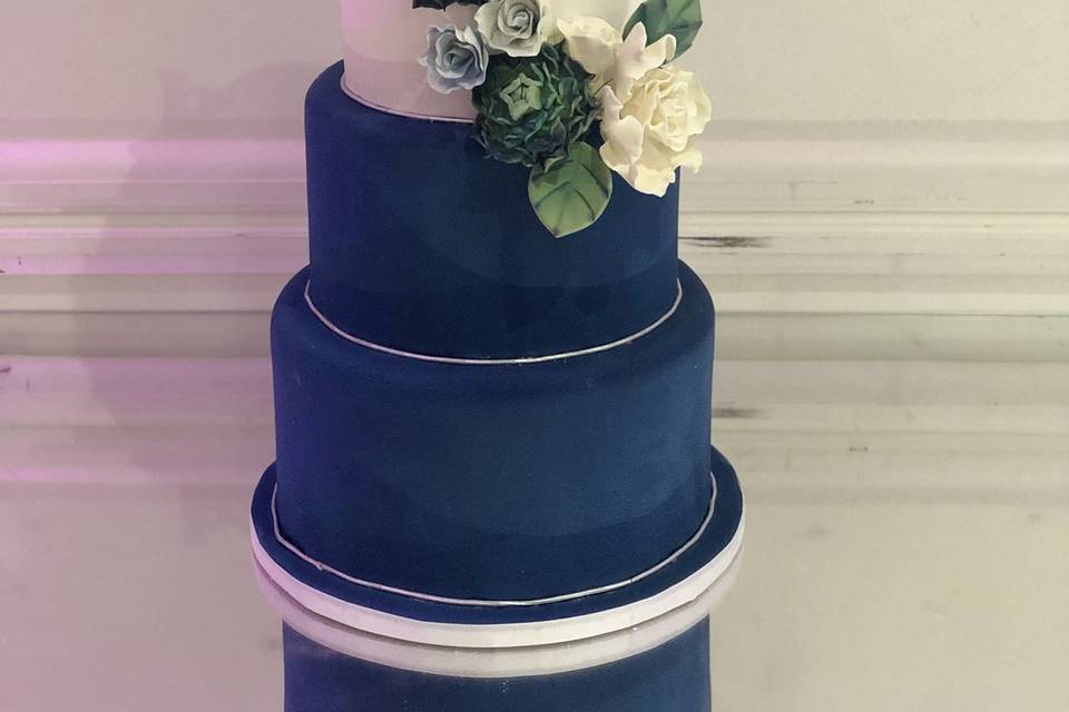 Green ombre Wedding Cake